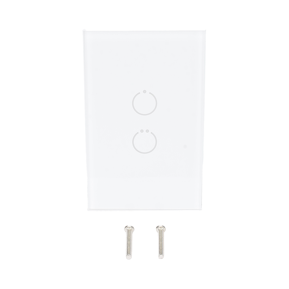 (ZWAVE) Interruptor On/Off panel táctil touch inalámbrico Zwave Plus 2 botones. Compatible con Hubitat HC8, Álula  M2M, otro