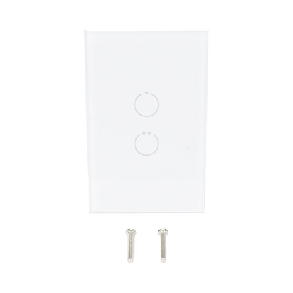 (ZWAVE) Interruptor On/Off panel táctil touch inalámbrico Zwave Plus 2 botones. Compatible con Hubitat HC8, Álula  M2M, otro