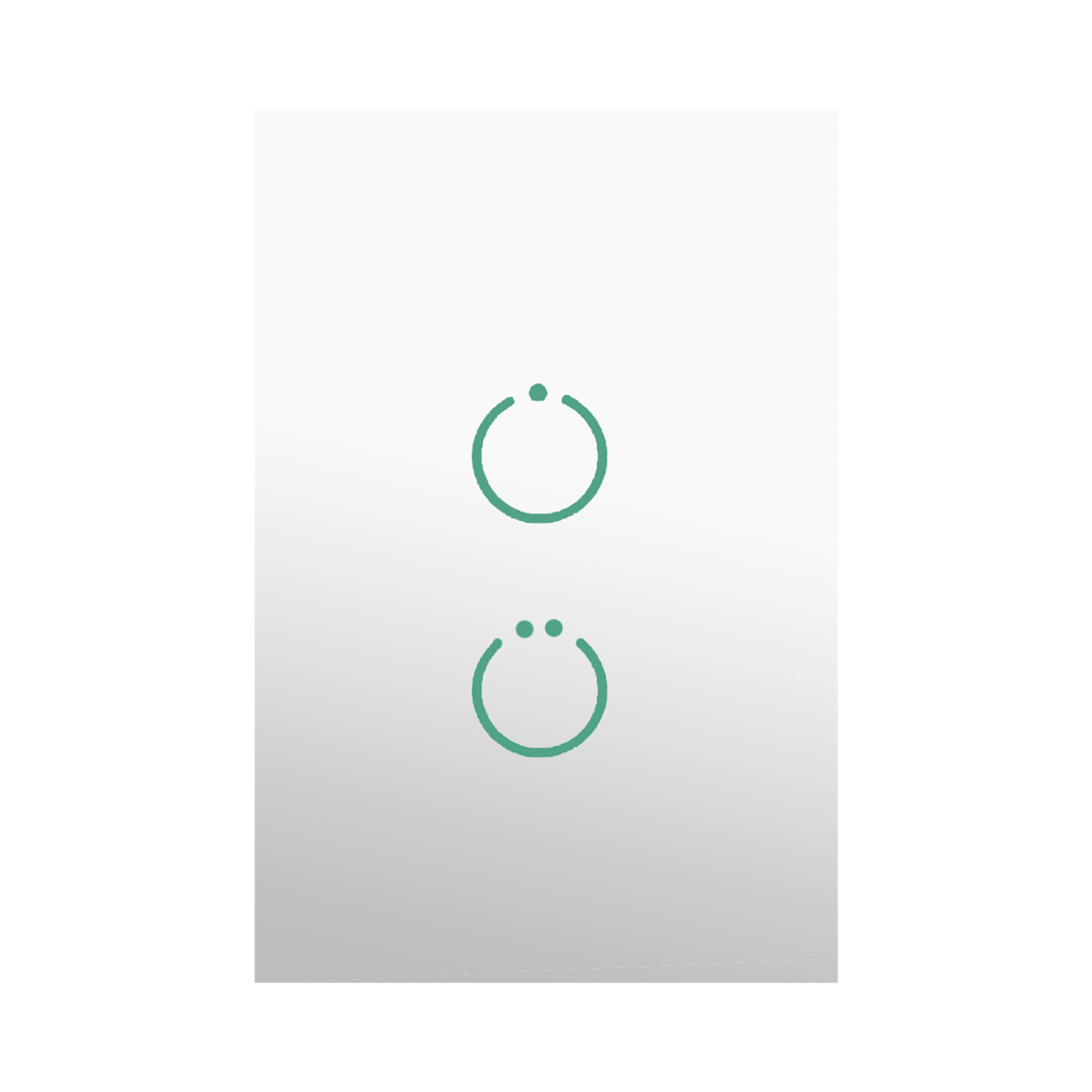 (ZWAVE) Interruptor On/Off panel táctil touch inalámbrico Zwave Plus 2 botones. Compatible con Hubitat HC8, Álula  M2M, otro
