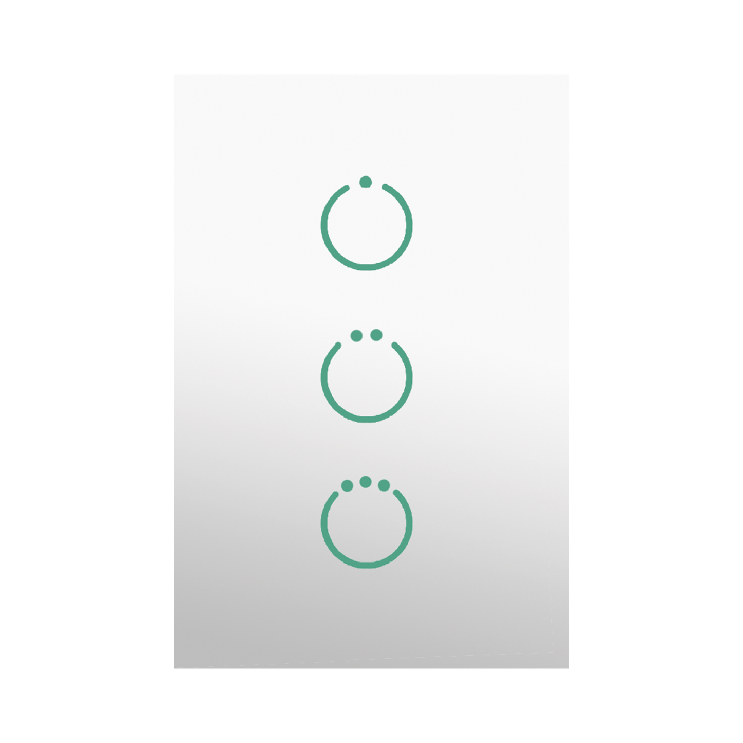 (ZWAVE) Interruptor On/Off panel táctil touch inalámbrico Zwave Plus 3 botones. Compatible con Hubitat HC8, Álula  M2M, otro