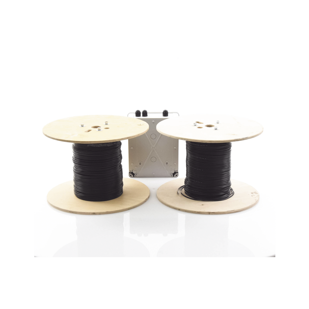MICALERT Cable Sensor para Paredes, barandales, rejas rigidas / 2 zonas de 152 metros / 304 Metros de protección total/Tarjeta LPU400/Calibración via software