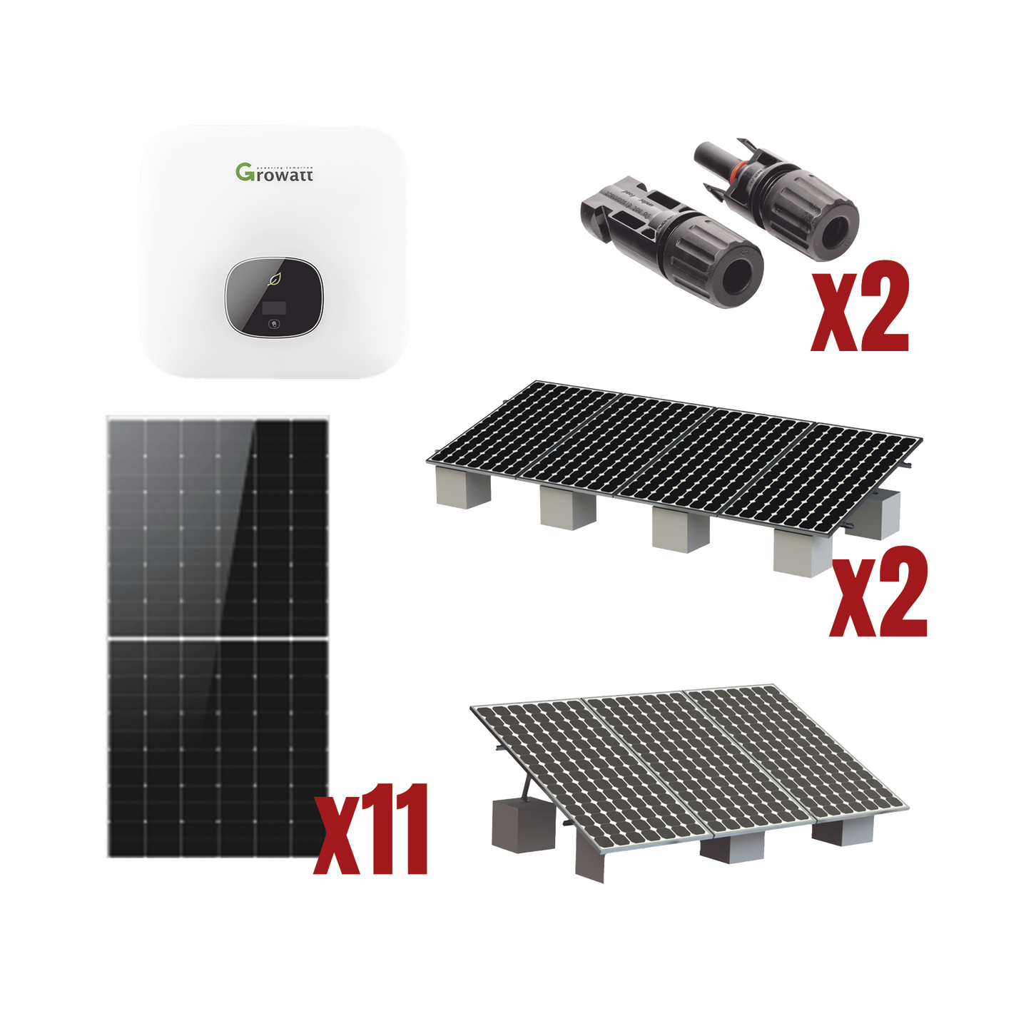 Kit Solar Interconexion  / 6 kW  220Vca / Inversor GROWATT / Montaje Incluido