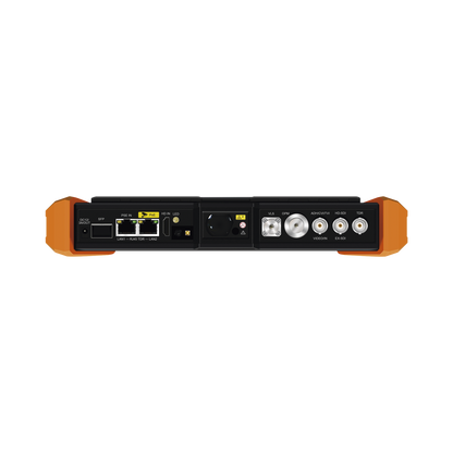 Probador de Vídeo con Pantalla LCD de 7" para IP ONVIF / 8MP TVI + 8MP CVI + 8MP AHD + SDI/EXâ€SDI + Multímetro + Cable TDR / Prueba de Red de Fibra Óptica + Medidor de Distancia Laser + Cámara Integrada
