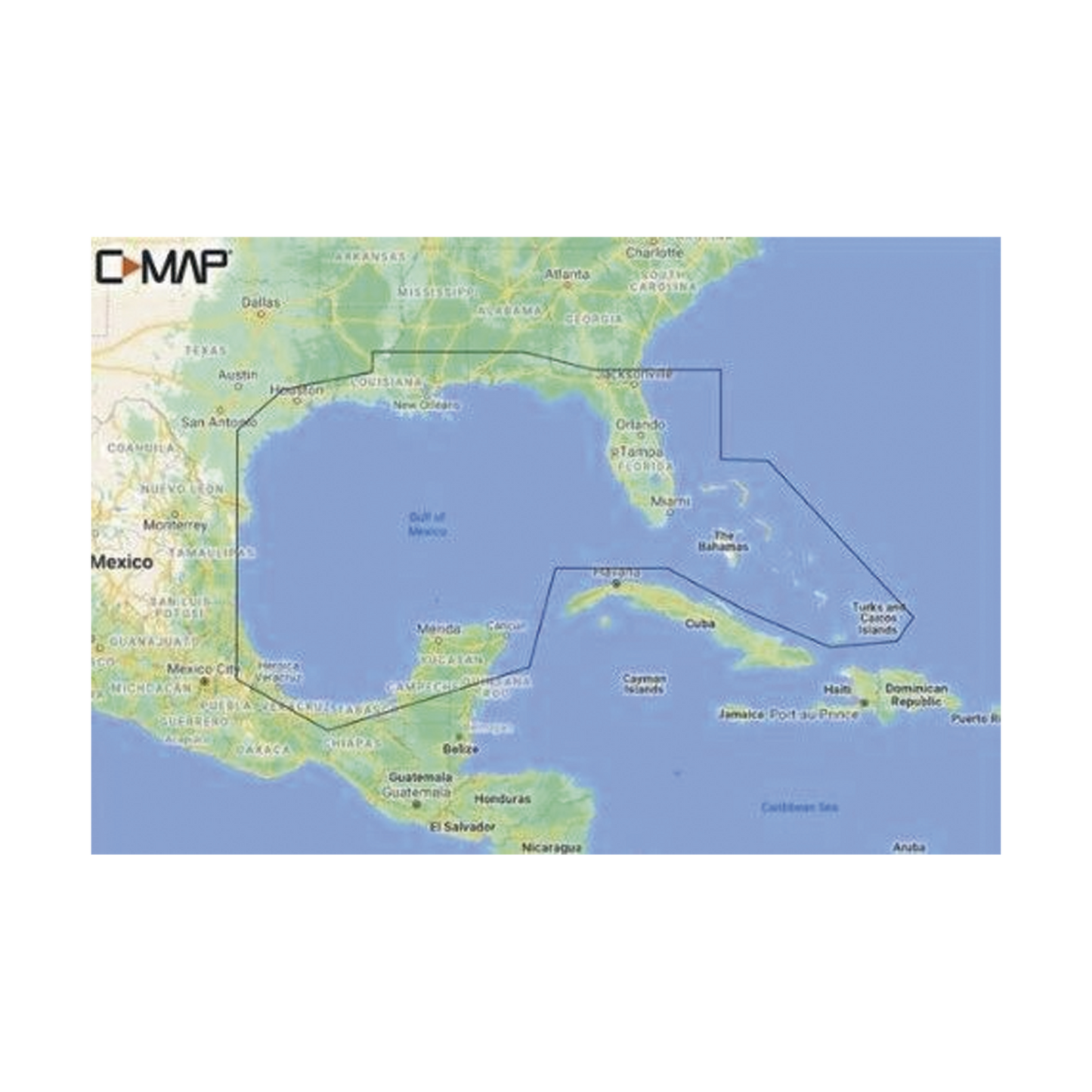 M-NA-Y204-MS C-MAP REVEAL del Golfo de México y Bahamas