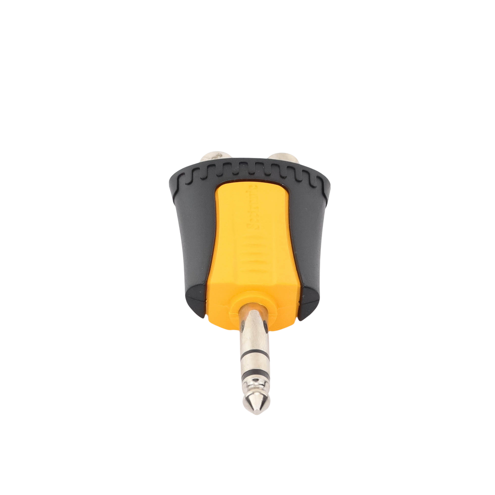 Conector Estéreo |  1/4in - 2 x RCA hembra | Adaptador de Carcasa de Plastico |