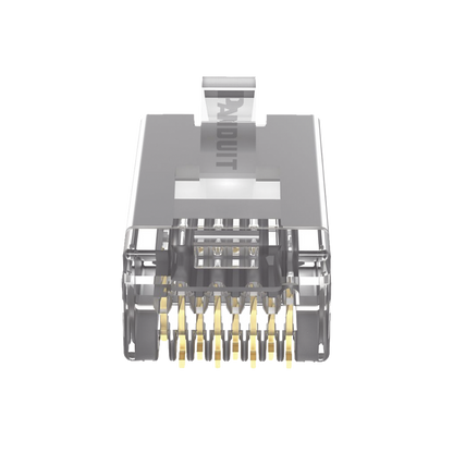 Plug RJ45 Cat5e Blindado, Para Cable UTP de Calibres 24-26 AWG, Chapado en Oro de 50 Micras, Paquete de 100 Piezas