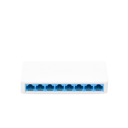Switch NO Administrable / Para escritorio / 8 puertos 10/100 Mbps / Diseño Compacto / Plug and Play