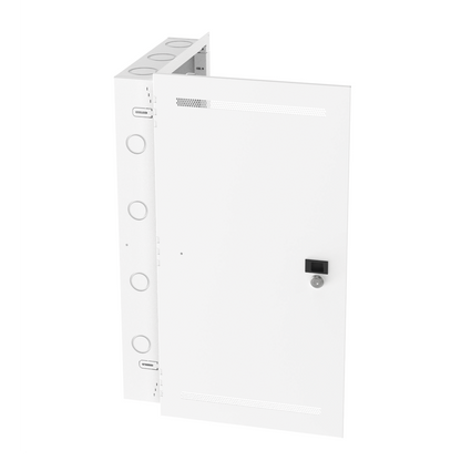 Gabinete Multipropósito de Montaje en Pared, de 28 in de Altura, Con Puerta Reversible, Fabricado en Acero, Color Blanco