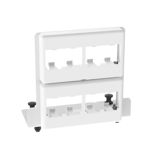Patch Panel de 8 Puertos Mini-Com, Para Uso con Gabinetes MultipropÃ³sito, de InstalaciÃ³n a PresiÃ³n, Color Blanco