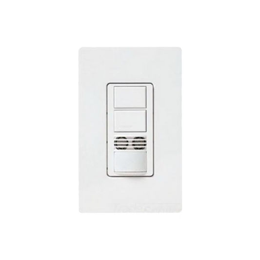 (XCT) Apagador doble con sensor de presencia y PIR ultrasónico, ideal para salas de conferencia o entretenimiento.