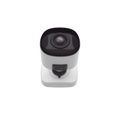Cámara Bullet de Red Mini Panorámica 180° AI / 4K / Super WDR 120dB / Micrófono Integrado / IP67-IK10 / Soporte PoE / Almacenamiento 1TB / Analítica IA VCA 8 Modos