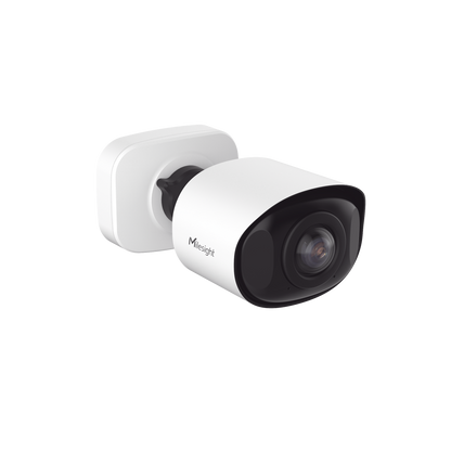 Cámara Bullet de Red Mini Panorámica 180° AI / 4K / Super WDR 120dB / Micrófono Integrado / IP67-IK10 / Soporte PoE / Almacenamiento 1TB / Analítica IA VCA 8 Modos