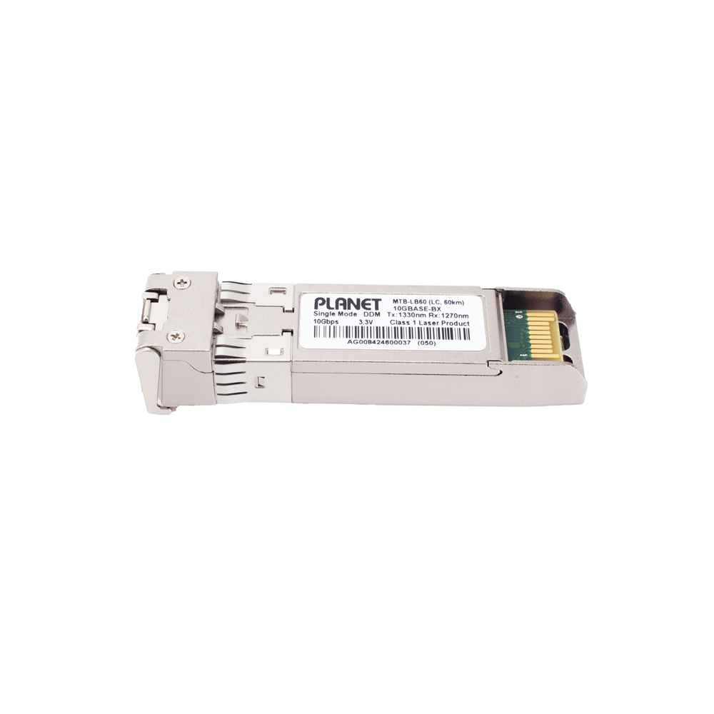 Transceptor WDM mini-Gbic SFP+ 10G LC TX:1330nm RX:1270nm para fibra Mono Modo 60 Km, Requiere MTB-LA60