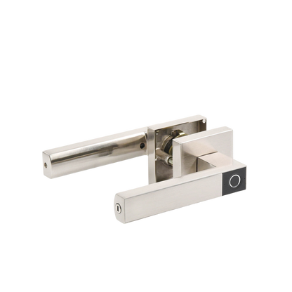 Manija Castelli Biométrica/ Niquel Satinado / 30 usuarios / Para Puerta Izq o Derecha de 60-70mm