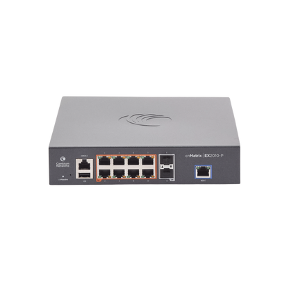 Switch cnMatrix EX2010-P capa 3 de 10 puertos(8 PoE Gigabit 802.3af/at, 2 SFP, 1 consola, 1 MNGMT, 1 USB)  administración desde la Nube (MX-EX2010PXA-U)