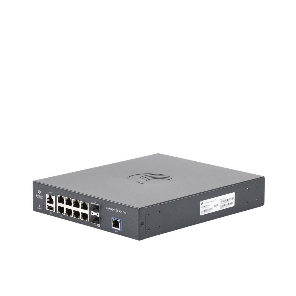 Switch inteligente cnMatrix EX2010 capa 3 de 13 puertos (8 Ethernet Gigabit, 2 SFP, 1 consola, 1 MNGMT, 1 USB) administración desde la Nube