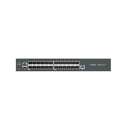 Switch cnMatrix EX3024F Ideal para Distribución en una Red Empresarial / 24 Puertos de Fibra Óptica SFP+(10 Gbps) / Capa 2 y Capa 3 / Doble Fuente de Alimentación en Corriente Alterna / Gestión Gratuita Desde la Nube