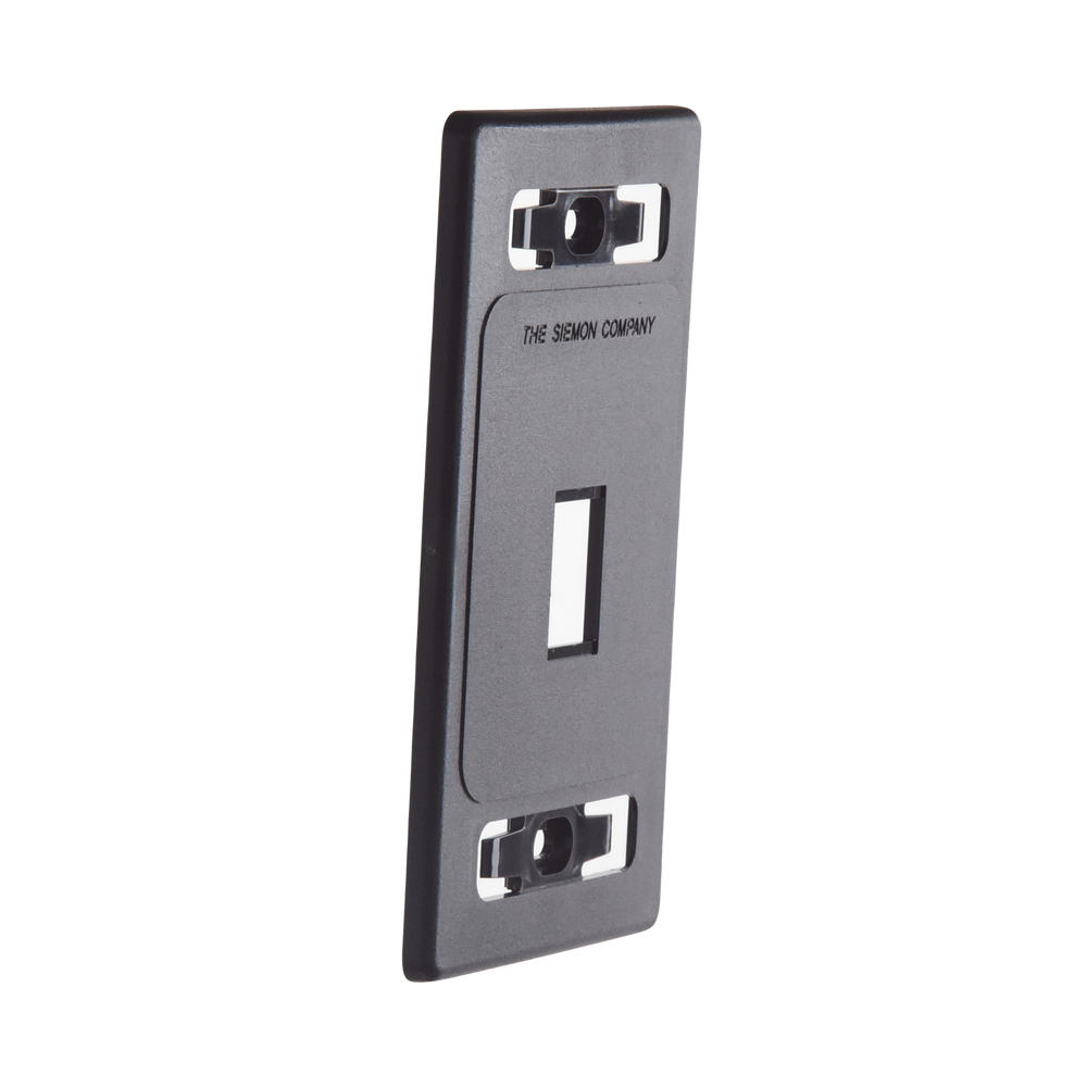Placa de Pared Modular MAX, de 1 Salida, Color Negro