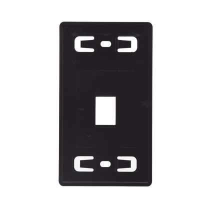 Placa de Pared Modular MAX, de 1 Salida, Color Negro