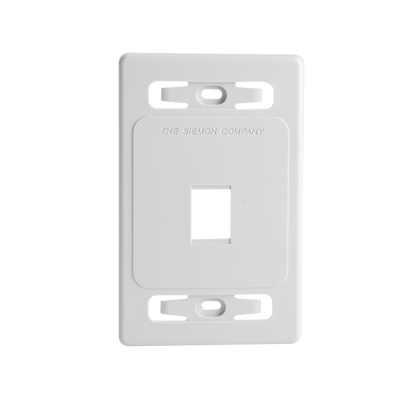 Placa de Pared Modular MAX, de 1 Salida, Color Blanco