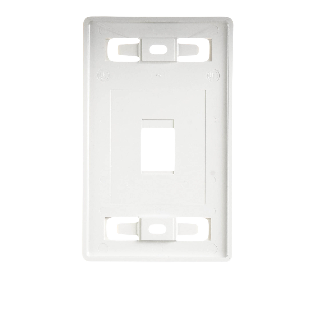 Placa de Pared Modular MAX, de 1 Salida, Color Blanco, Version Bulk (Sin Empaque Individual)