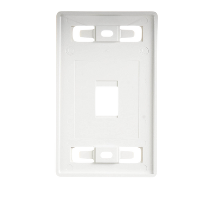 Placa de Pared Modular MAX, de 1 Salida, Color Blanco, Version Bulk (Sin Empaque Individual)
