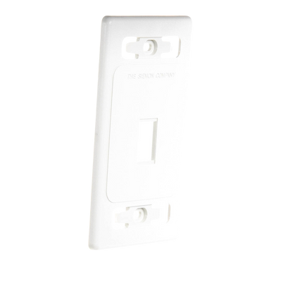 Placa de Pared Modular MAX, de 1 Salida, Color Blanco, Version Bulk (Sin Empaque Individual)