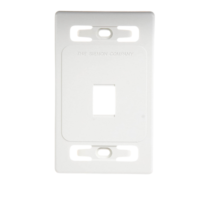 Placa de Pared Modular MAX, de 1 Salida, Color Blanco, Version Bulk (Sin Empaque Individual)