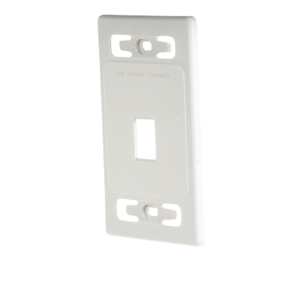 Placa de Pared Modular MAX, de 1 Salida, Color Blanco, Version Bulk (Sin Empaque Individual)