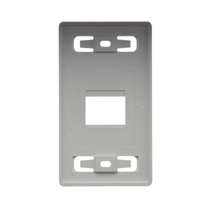 Placa de Pared Modular MAX, de 2 Salidas, Color Blanco