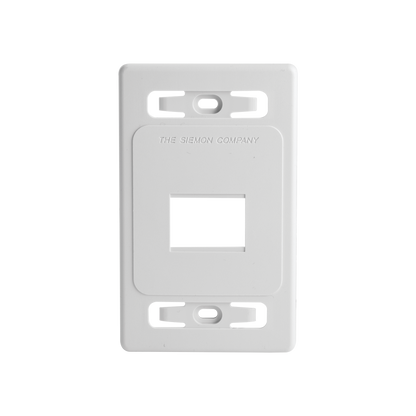 Placa de Pared Modular MAX, de 2 Salidas, Color Blanco, Versión Bulk (Sin Empaque Individual)