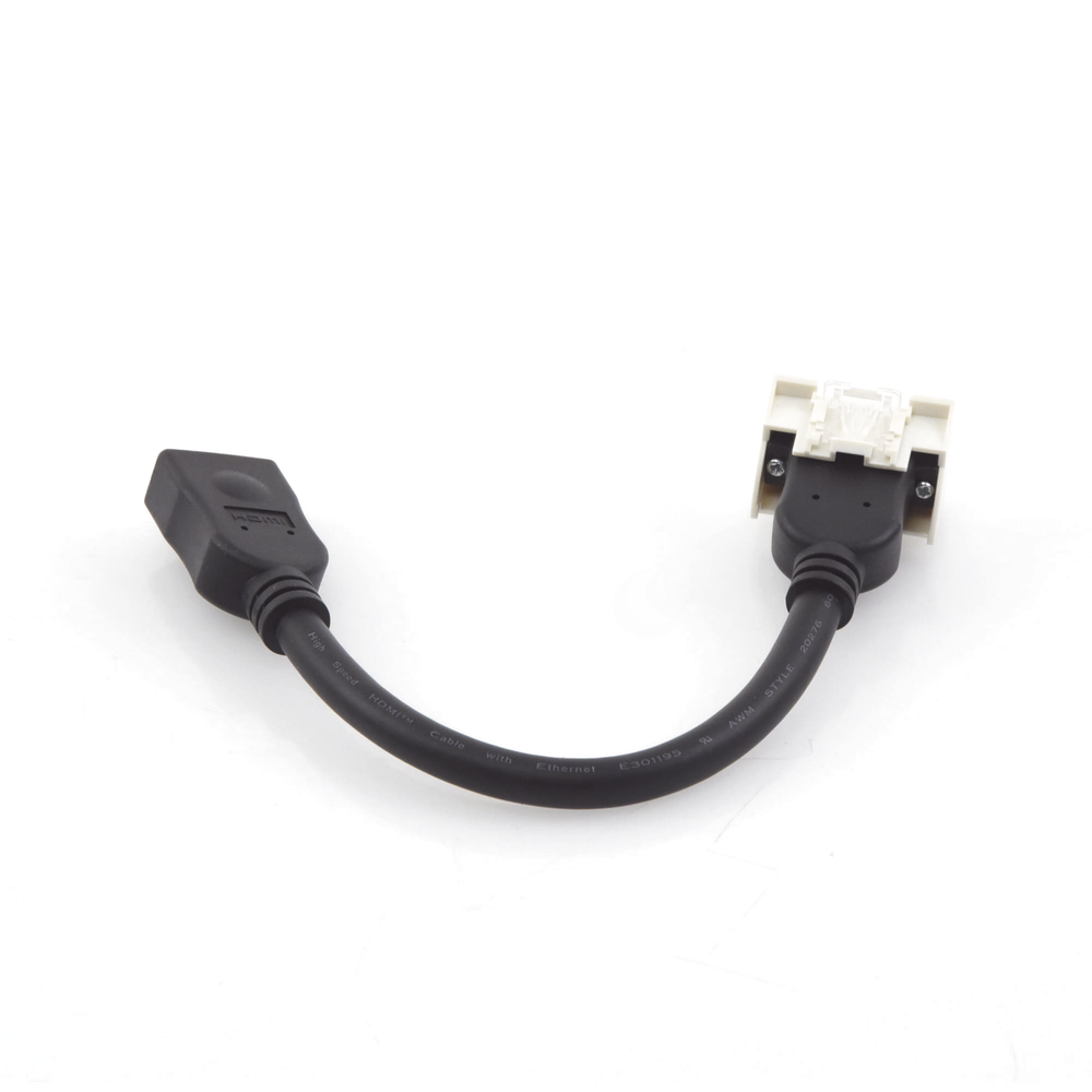 Adaptador HDMI con Pigtail Hembra-Hembra, Para V�deo 720, 1080p, 4K UHD Compatible con Faceplates MAX Siemon de 2 Salidas, Color Blanco