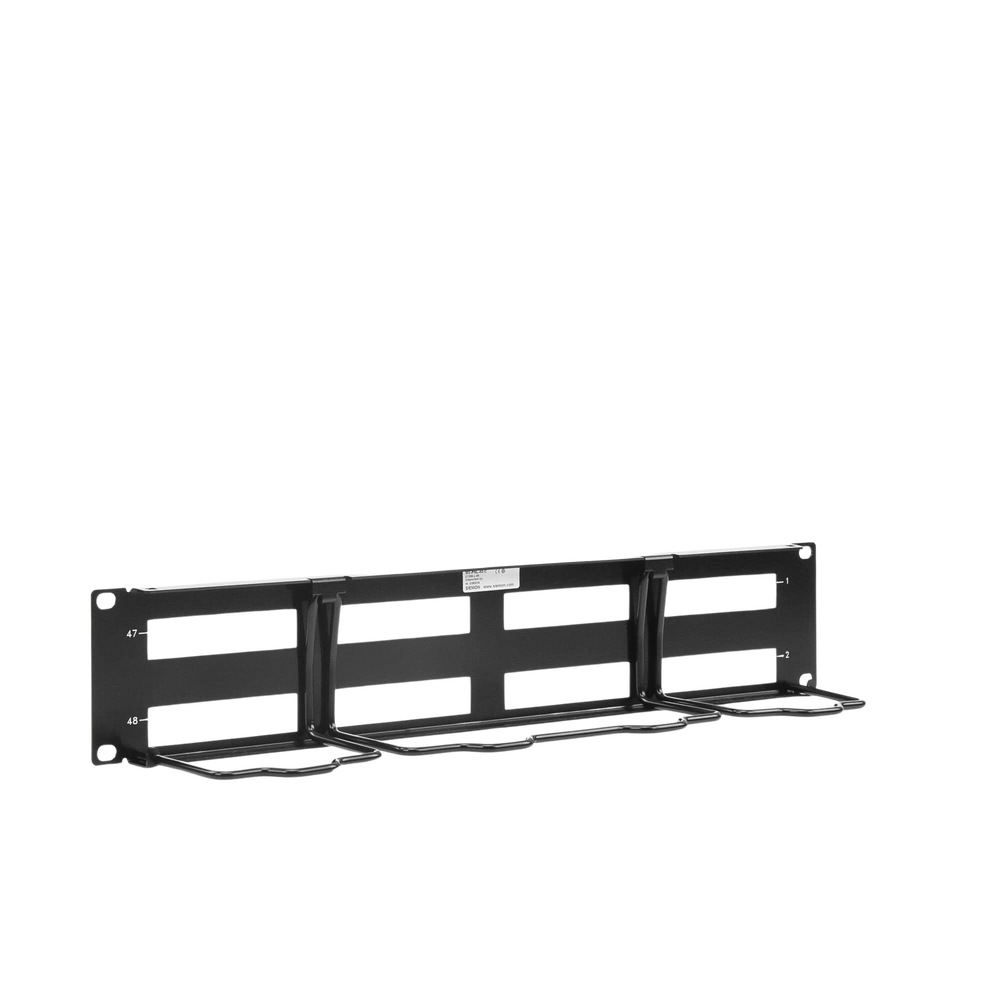 PATCH PANEL MAX VACIO ID VERTICAL UTP 48 PTOS PLANO 2U NEGRO