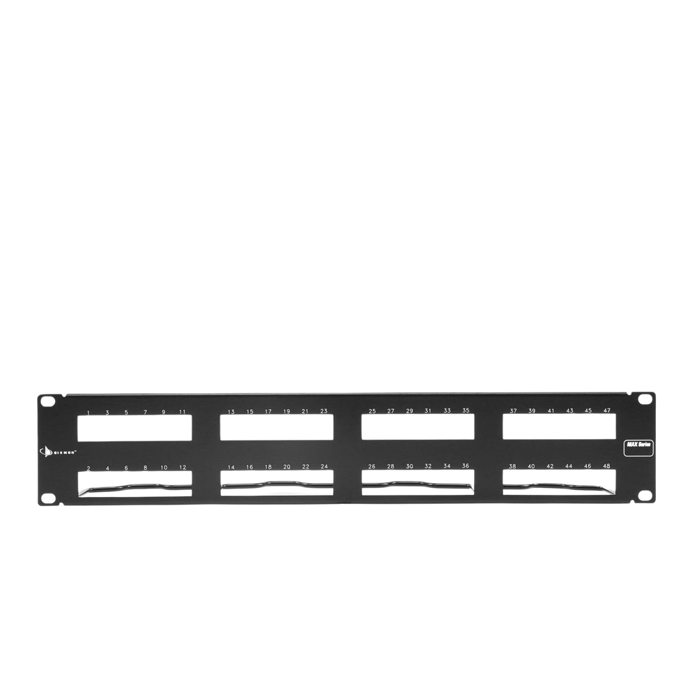 PATCH PANEL MAX VACIO ID VERTICAL UTP 48 PTOS PLANO 2U NEGRO