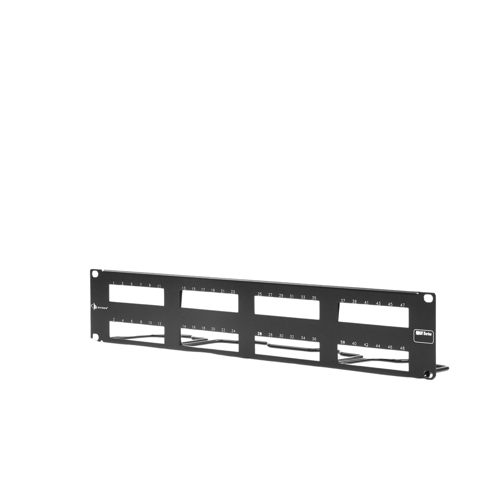 PATCH PANEL MAX VACIO ID VERTICAL UTP 48 PTOS PLANO 2U NEGRO