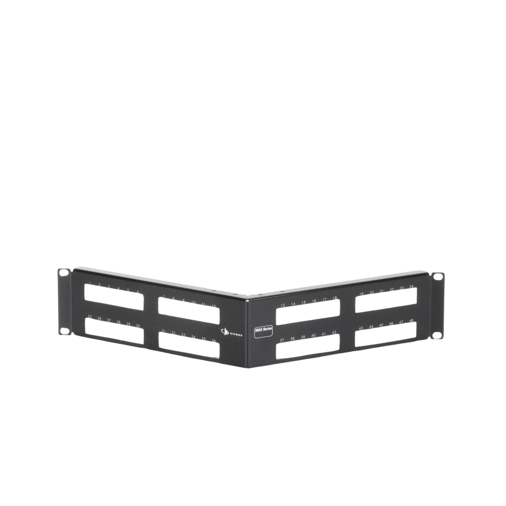 Patch Panel MAX Modular (vacío), de 48 Puertos, Angulado, 2UR