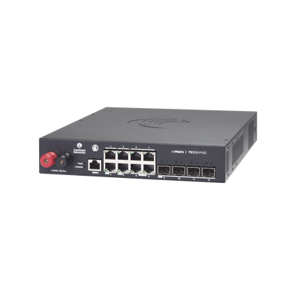 Switch cnMatrix WISP TX1012-DC-P de 8 puertos PoE y 4 SFP+, 170 W PoE Budget, Capa 2, gestión gratuita desde la nube, para corriente directa