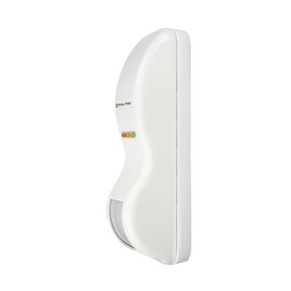 Sensor tipo cortina/ Interior y Exterior/ Funcion antimascara / Doble tecnologia PIR & MW/ Cobertura de hasta 12 metros/ Compatible con cualquier panel de alarma / Cableado