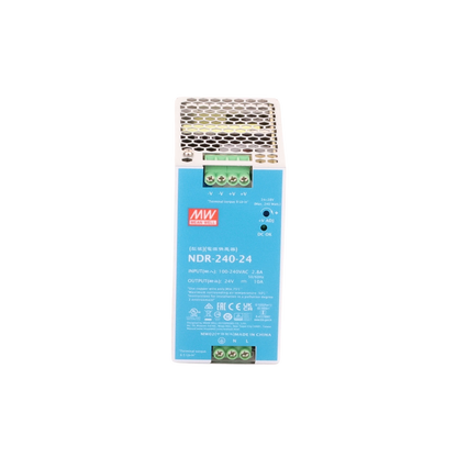 Fuente de Poder Industrial de 240W, salida 24Vcc, 10A, para montaje Riel Din