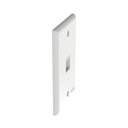 Placa de Pared Vertical, Salida Para 1 Puerto Keystone, Color Blanco