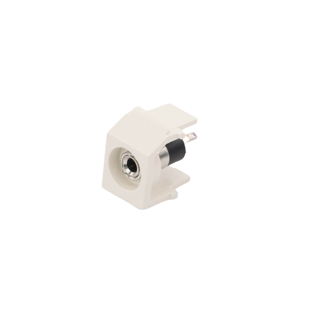 M�dulo Acoplador Est�reo de 3.5mm (1/8), Tipo Keystone, Para Soldar, Color Blanco Mate