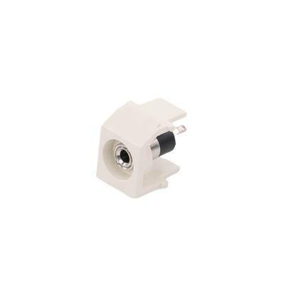 M�dulo Acoplador Est�reo de 3.5mm (1/8), Tipo Keystone, Para Soldar, Color Blanco Mate