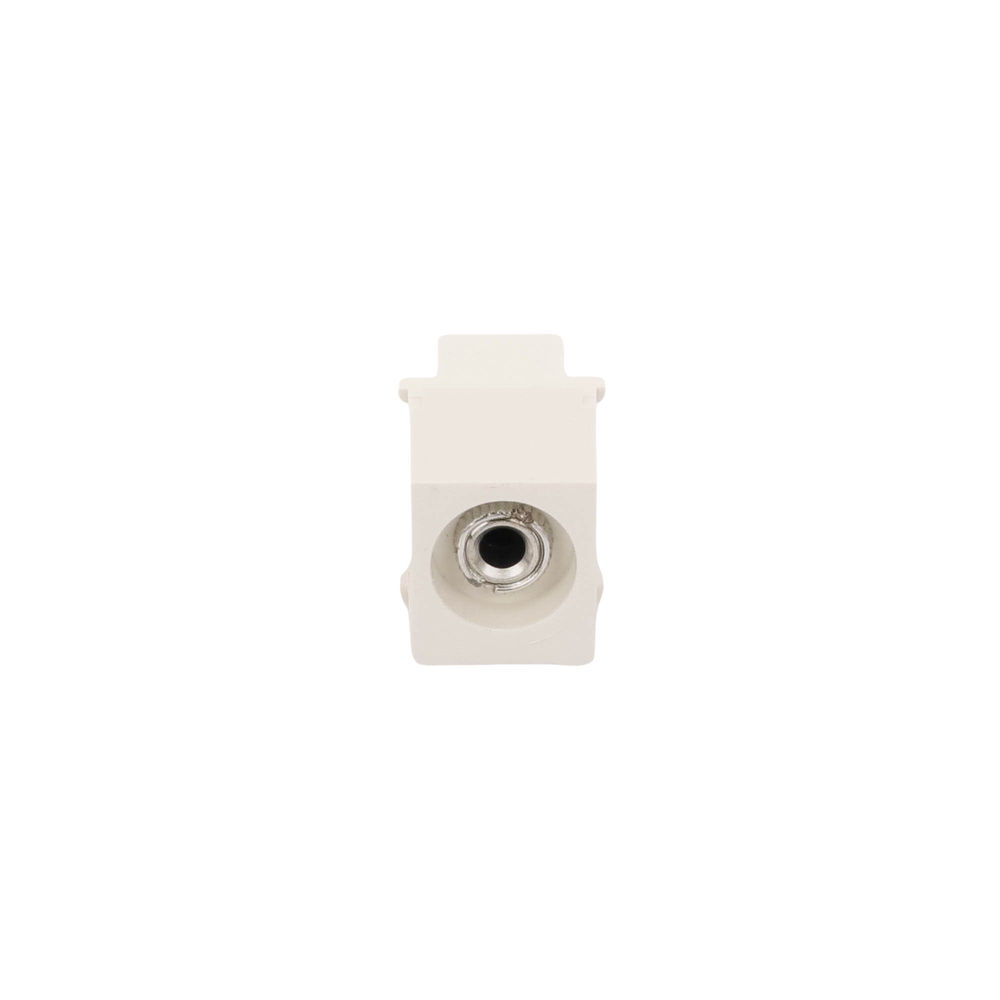 M�dulo Acoplador Est�reo de 3.5mm (1/8), Tipo Keystone, Para Soldar, Color Blanco Mate