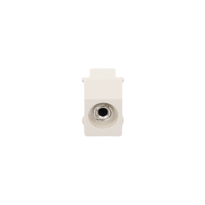 M�dulo Acoplador Est�reo de 3.5mm (1/8), Tipo Keystone, Para Soldar, Color Blanco Mate