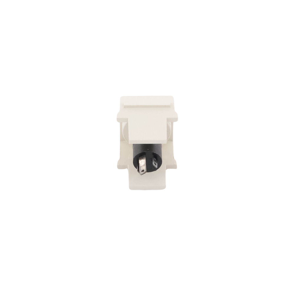 M�dulo Acoplador Est�reo de 3.5mm (1/8), Tipo Keystone, Para Soldar, Color Blanco Mate