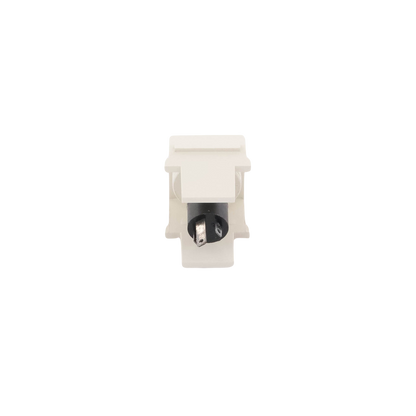 M�dulo Acoplador Est�reo de 3.5mm (1/8), Tipo Keystone, Para Soldar, Color Blanco Mate
