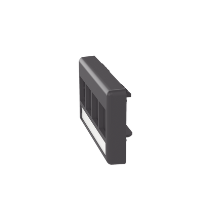 Placa de Mobiliario Modular Estándar, Salidas Para 4 Puertos Keystone, Color Negro