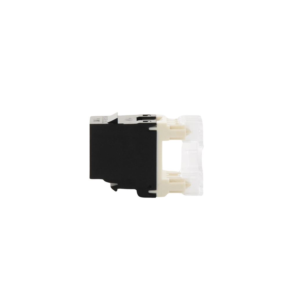 Conector Jack Estilo 110 (de Impacto), Tipo Keystone, Categoría 6, de 8 Posiciones y 8 Cables, Color Negro
