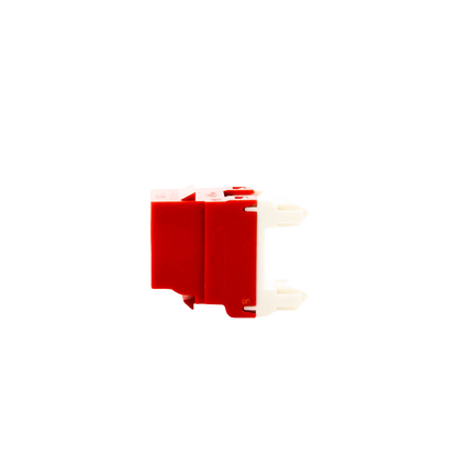 Conector Jack Estilo 110 (de Impacto), Tipo Keystone, Categoría 6, de 8 Posiciones y 8 Cables, Color Rojo