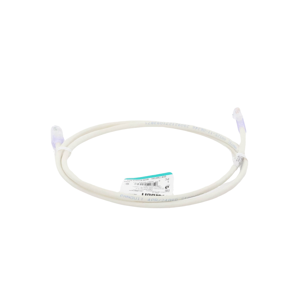 Cable de Parcheo UTP Categoría 6, con Plug Modular en Cada Extremo - 1.5 Metros (4.92 Pies) - Blanco Mate